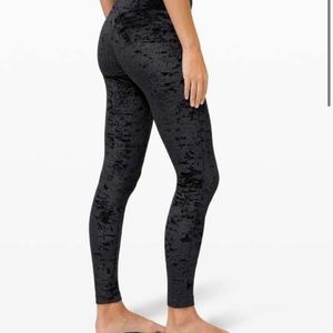 Lululemon wunder lounge high rise crush velvet